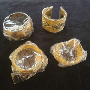 Lot Of 4 Bangle And Cuff Bracelts